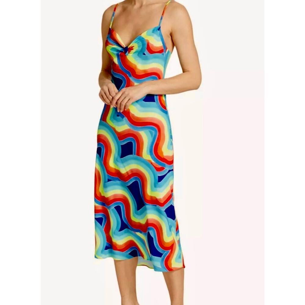 LE SUPERBE for REVOLVE Psychedelic Midi Slip Dress XS